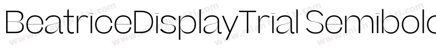 BeatriceDisplayTrial SemiboldItalic字体转换